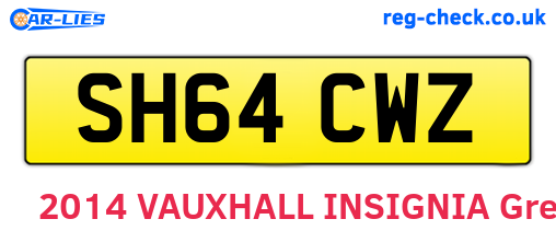 SH64CWZ are the vehicle registration plates.