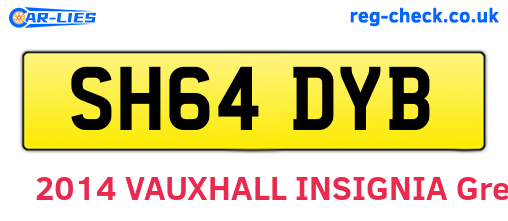 SH64DYB are the vehicle registration plates.