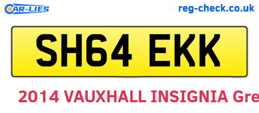 SH64EKK are the vehicle registration plates.