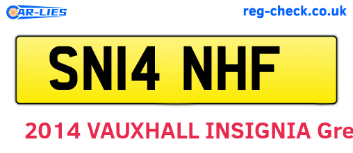 SN14NHF are the vehicle registration plates.