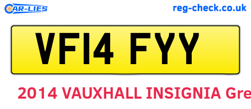 VF14FYY are the vehicle registration plates.