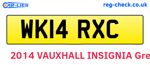 WK14RXC are the vehicle registration plates.