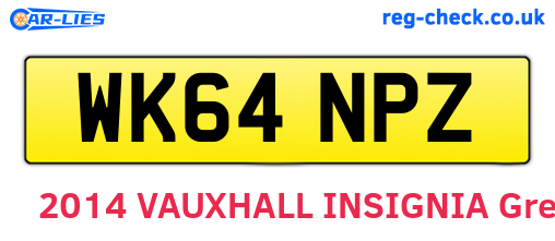 WK64NPZ are the vehicle registration plates.