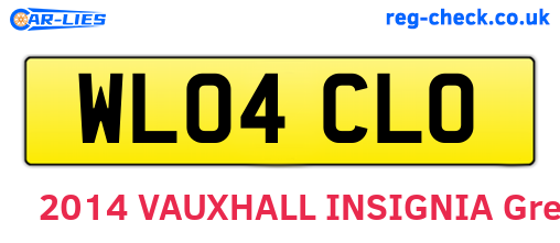 WL04CLO are the vehicle registration plates.