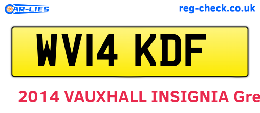 WV14KDF are the vehicle registration plates.