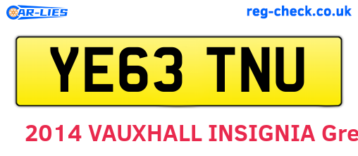 YE63TNU are the vehicle registration plates.