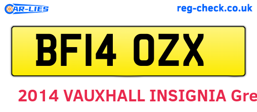 BF14OZX are the vehicle registration plates.