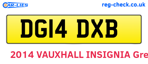 DG14DXB are the vehicle registration plates.