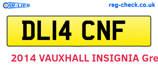 DL14CNF are the vehicle registration plates.