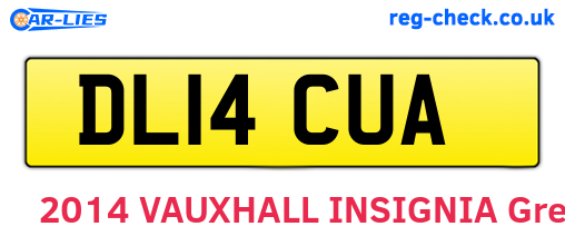 DL14CUA are the vehicle registration plates.