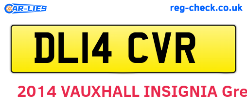 DL14CVR are the vehicle registration plates.