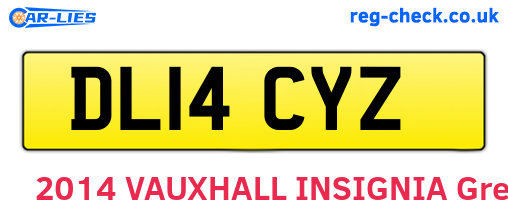 DL14CYZ are the vehicle registration plates.
