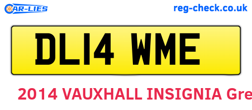 DL14WME are the vehicle registration plates.