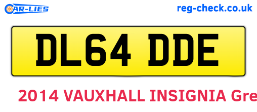 DL64DDE are the vehicle registration plates.