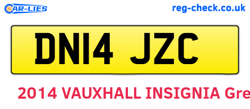DN14JZC are the vehicle registration plates.