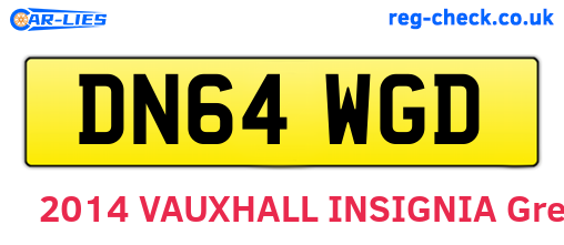 DN64WGD are the vehicle registration plates.