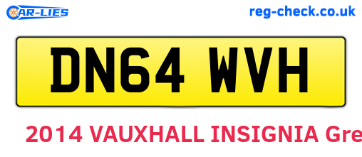 DN64WVH are the vehicle registration plates.