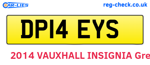 DP14EYS are the vehicle registration plates.