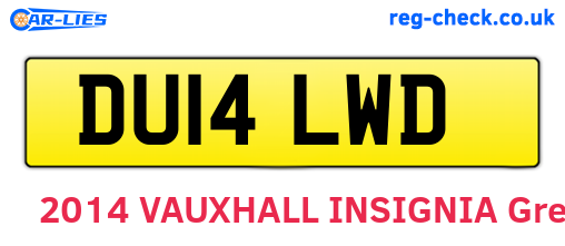 DU14LWD are the vehicle registration plates.