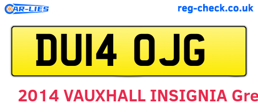 DU14OJG are the vehicle registration plates.