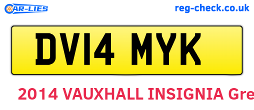 DV14MYK are the vehicle registration plates.
