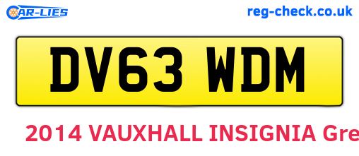 DV63WDM are the vehicle registration plates.