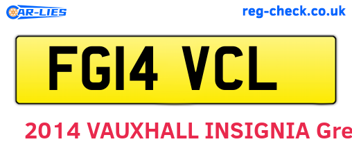 FG14VCL are the vehicle registration plates.
