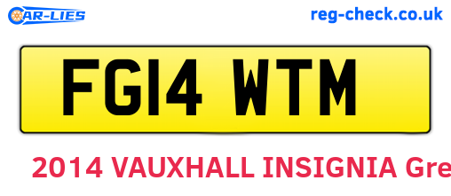 FG14WTM are the vehicle registration plates.