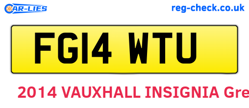 FG14WTU are the vehicle registration plates.
