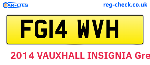 FG14WVH are the vehicle registration plates.