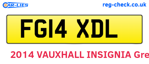 FG14XDL are the vehicle registration plates.