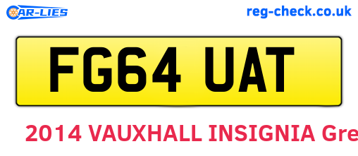 FG64UAT are the vehicle registration plates.