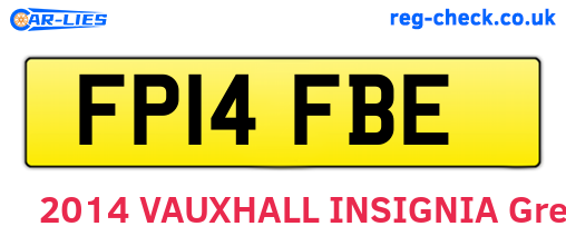FP14FBE are the vehicle registration plates.
