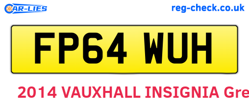FP64WUH are the vehicle registration plates.