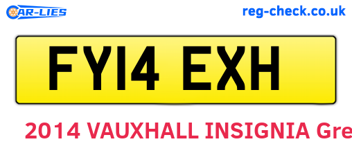 FY14EXH are the vehicle registration plates.