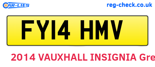 FY14HMV are the vehicle registration plates.