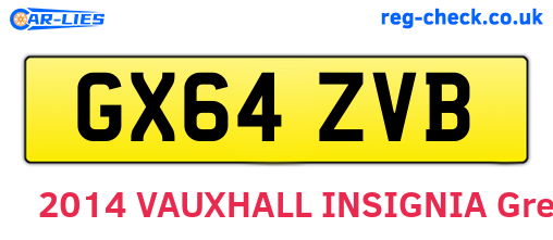 GX64ZVB are the vehicle registration plates.