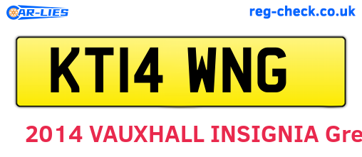 KT14WNG are the vehicle registration plates.