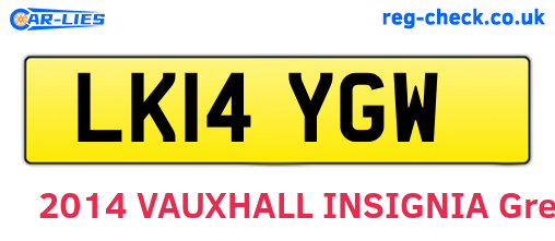 LK14YGW are the vehicle registration plates.