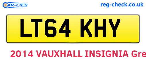 LT64KHY are the vehicle registration plates.