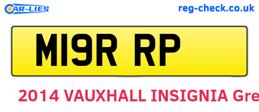 M19RRP are the vehicle registration plates.