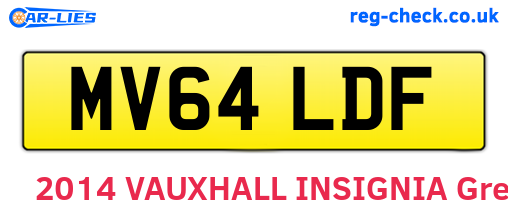 MV64LDF are the vehicle registration plates.