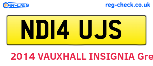 ND14UJS are the vehicle registration plates.