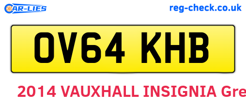 OV64KHB are the vehicle registration plates.