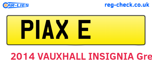 P1AXE are the vehicle registration plates.