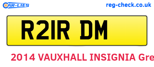 R21RDM are the vehicle registration plates.