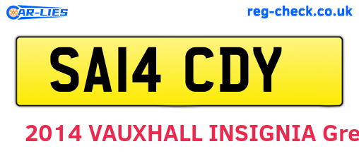 SA14CDY are the vehicle registration plates.