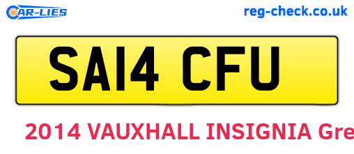 SA14CFU are the vehicle registration plates.