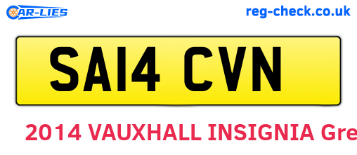 SA14CVN are the vehicle registration plates.
