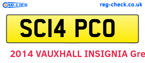 SC14PCO are the vehicle registration plates.